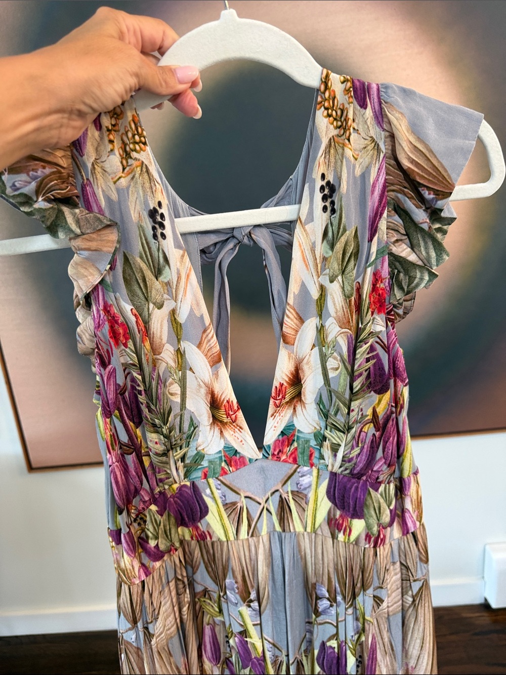 Carolina K Sleeveless Floral V-Neck Maxi Dress in Multicolor original $895 - Picture 5 of 6